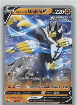 Rapid Strike Urshifu V 087/163 Ultra Rare World Championship Decks Pokemon NM - Image 1