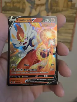 Cinderace V 044/264 Holo V Rare Fusion Strike Pokemon Near Mint - Image 1