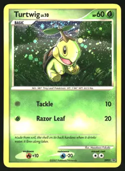 2007 Pokemon Diamond & Pearl Black Star Promos #DP01 Turtwig - Image 1