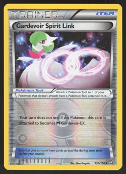 Gardevoir Spirit Link 130/160 Reverse Holo Pokemon TCG Primal Clash LP - Image 1