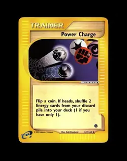 2002 Pokemon EXPEDITION TRAINER POWER CHARGE REVERSE HOLO 147/165! MP - Image 1