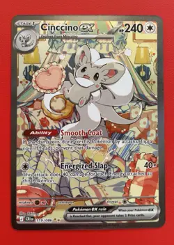 Pokemon Cinccino ex Full Art Holo Ultra Rare Temporal Forces 119/086 240 HP - Image 1