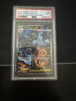 Pokemon Mega Charizard X ex 125/094 Me02 Phantasmal Flames SIR Holo PSA 9 - Image 1