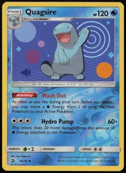 Quagsire 26/70 NM Dragon Majesty Uncommon Reverse Holo Pokemon - Image 1