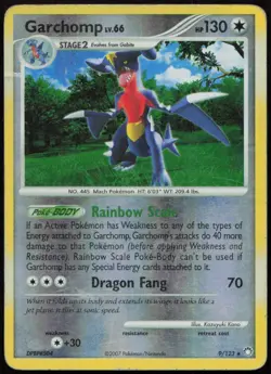 Garchomp 9/123 HP Mysterious Treasures Rare Reverse Holo Pokemon - Image 1