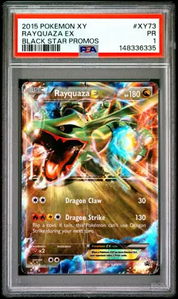 2015 POKEMON XY BLACK STAR PROMOS #XY73 RAYQUAZA EX PSA 1 - Image 1