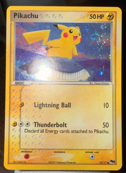 Pokemon TCG Pikachu Holo Inverted Back Error 12/17 - LP - POP Series 5 - Image 1