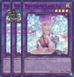 Yugioh! 3x Weaver of Fairy Tails BLZD-EN033 Super Rare 1st Ed NM - Image 1