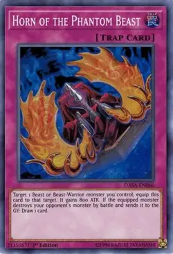 Yugioh - Horn of the Phantom Beast (Super Rare) (1st Edition) - DASA-EN060 (P) - Image 1
