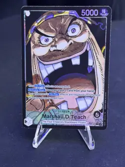 One Piece Marshall D Teach OP09-081 Leader ALT ART Emperors in the New World NM - Image 3