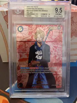 2025 One Piece Carrying on His Will EN OP13120 Sabo Red Manga BGS 9.5 - Image 1