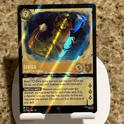 Simba King in the Making Foil 20/204 Whispers in the Well Disney Lorcana 001468 - Image 1