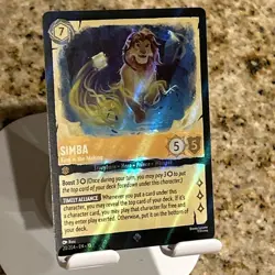 Simba King in the Making Foil 20/204 Whispers in the Well Disney Lorcana 001468 - Image 2
