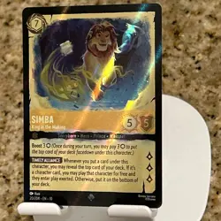 Simba King in the Making Foil 20/204 Whispers in the Well Disney Lorcana 001468 - Image 3