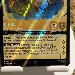 Simba King in the Making Foil 20/204 Whispers in the Well Disney Lorcana 001468 - Image 5