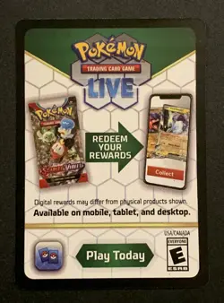 Online Code Card From Scarlet & Violet Destined Rivals Elite Traner Box Pokemon - Image 1