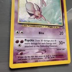 Pokemon Espeon Neo Discovery 1/75 Unlimited Edition Holo Card Great Condition! - Image 2