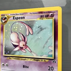 Pokemon Espeon Neo Discovery 1/75 Unlimited Edition Holo Card Great Condition! - Image 5