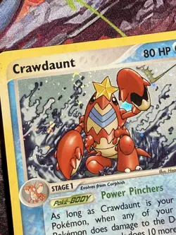 Swirl Crawdaunt 3/97 Holo Rare EX Dragon Pokemon Card 2003 - Image 2