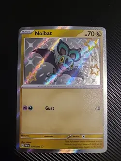 Noibat - 194/091 - Pokemon Paldean Fates Shiny Rare Card NM - Image 1