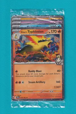 Destined Rivals SEALED STAFF Stamped Prerelease Promo Set - All 4 Cards - Image 1