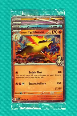 Destined Rivals SEALED STAFF Stamped Prerelease Promo Set - All 4 Cards - Image 2