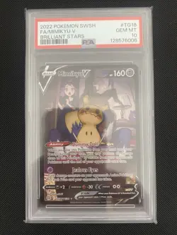 Mimikyu V TG16/TG30 Pokemon Card Brilliant Stars 2022 PSA 10 - Image 1
