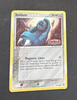 Pokemon TCG Card Beldum 45/108 EX Power Keepers Reverse Holo Stamped - Image 1