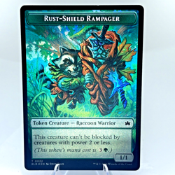 Rust-Shield Rampager Food - Double Sided Token - Foil - Bloomburrow - Image 1