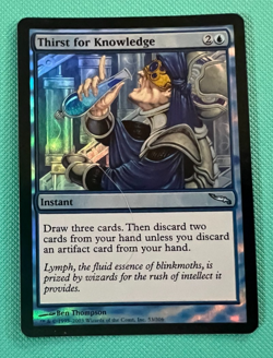 Foil - Thirst for Knowledge - Mirrodin - MTG - Magic the Gathering - Image 1