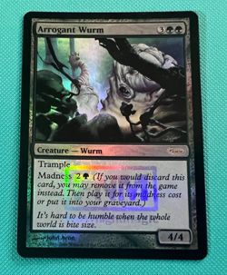 Foil - Arrogant Wurm - FNM - Friday Night Magic - MTG - Magic the Gathering - Image 1