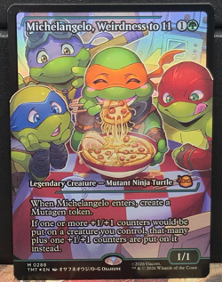 Michelangelo Weirdness to 11 288 SHOWCASE FOIL Teenage Mutant Ninja Turtles TMNT - Image 1