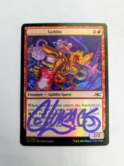 MTG FOIL Goblin SIGNED BY CHUCK LUKACS - Image 1