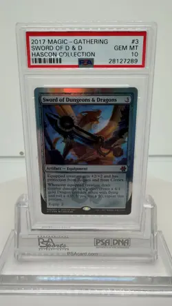 Sword of Dungeons & Dragons + Dragon Token Promos (MEDIA) HASCON MTG PSA 10 SET - Image 2