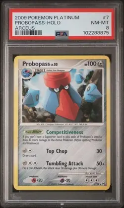 Pokemon PSA 8 Probopass #7 Holo Platinum Arceus 2009 English - Image 2