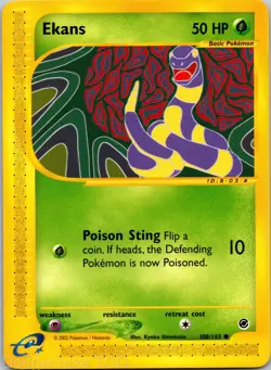 Ekans 108/165 Common Expedition Base Set Pokemon NM - Image 1