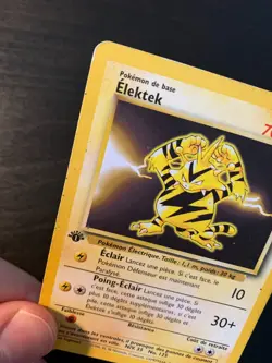 Carte Pokemon : Elektek 20/102 Edition 1 Set de Base Wizards Francaise - Image 2