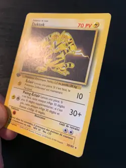 Carte Pokemon : Elektek 20/102 Edition 1 Set de Base Wizards Francaise - Image 3