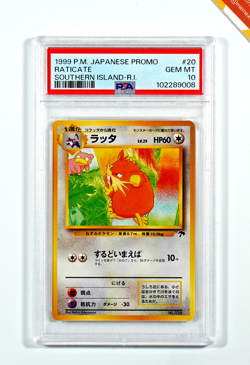 Pokemon PSA 10 Raticate #20 Southern Island 1999 Japanese - Image 1