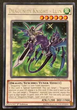 Dragunity Knight - Luin | CYHO-EN032 | Rare | 1st Edition | YuGiOh - Image 1