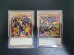 Yugioh 2x SET Red-Eyes Black Dragon ALTERNATE ARTS RA04 Platinum SECRET RARES - Image 1