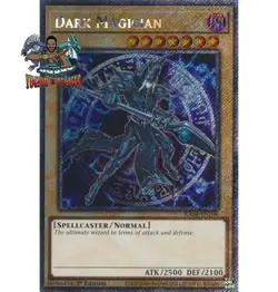 Yugioh! 1x Dark Magician (6th artwork) RA04-EN106 Platinum Secret Rare 1st Ed NM - Image 1