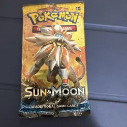Pokemon Sun And Moon Base Set Booster Pack 10 Cards Pack NEW SEALED Official TCG - Image 1