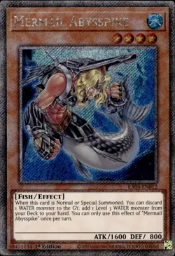 Mermail Abysspike - Platinum Secret Rare 1st Edition RA04-EN012 - NM - YuGiOh - Image 1