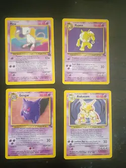 Alakazam Mew Gengar *Rare Pokemon* Base Set Lot - Image 1