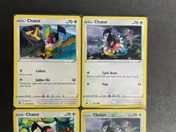Chatot 4-card mixed Pokemon lot 1 Reverse HOLO - PWE - Image 3