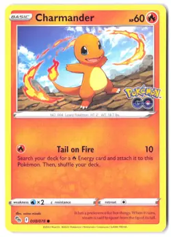 Charmander 008/078 Pokemon GO NM - Image 1