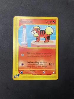 2002 Pokemon Aquapolis Growlithe 80/147 Near Mint Non-Holo WOTC - Image 1