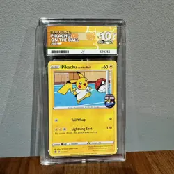 Pikachu On The Ball 001/005 ACE 10 PERFECT SUBGRADES Pokemon TCG - Image 1