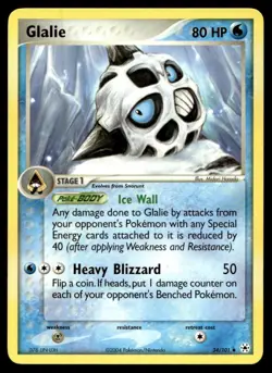 EX-NM Hidden Legends Glalie Uncommon 34/101 2004 Pokemon TCG - Image 1